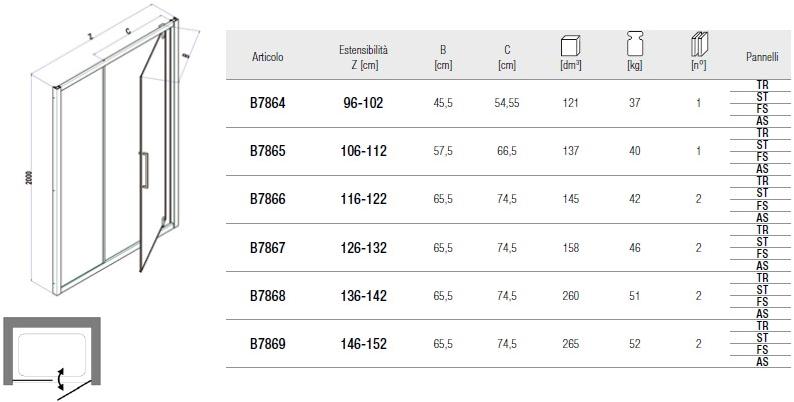 Samo Душевая кабина ниша с распашной дверцей Eccelsa sun-id-1493958 - Вид №2