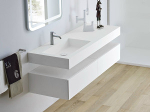 Прямоугольная раковина Corian® с столешницей