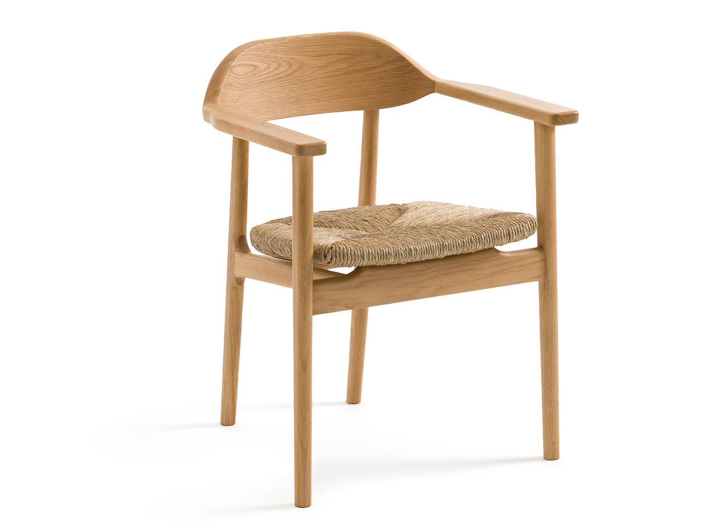 Стул из дуба и соломы с подлокотниками AMPM ARIÉ ARCH-00120275