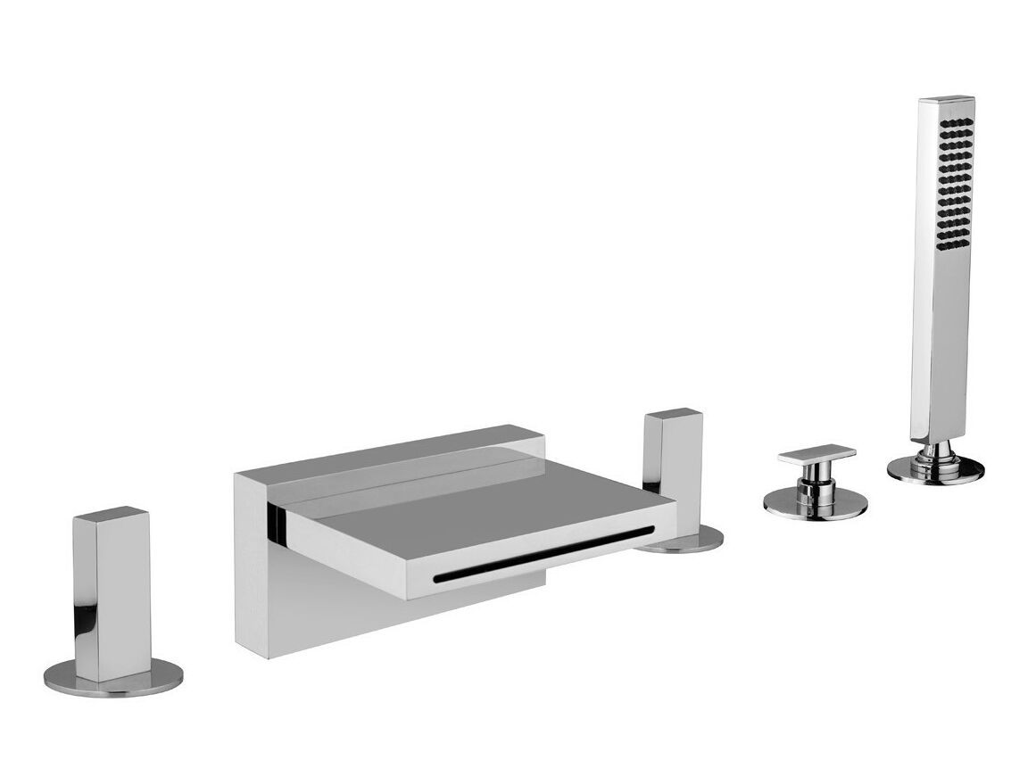 Смеситель для ванны с водопадом на 5 отверстий с переключателем Rubinetterie Frattini Vita Due ARCH-00127988