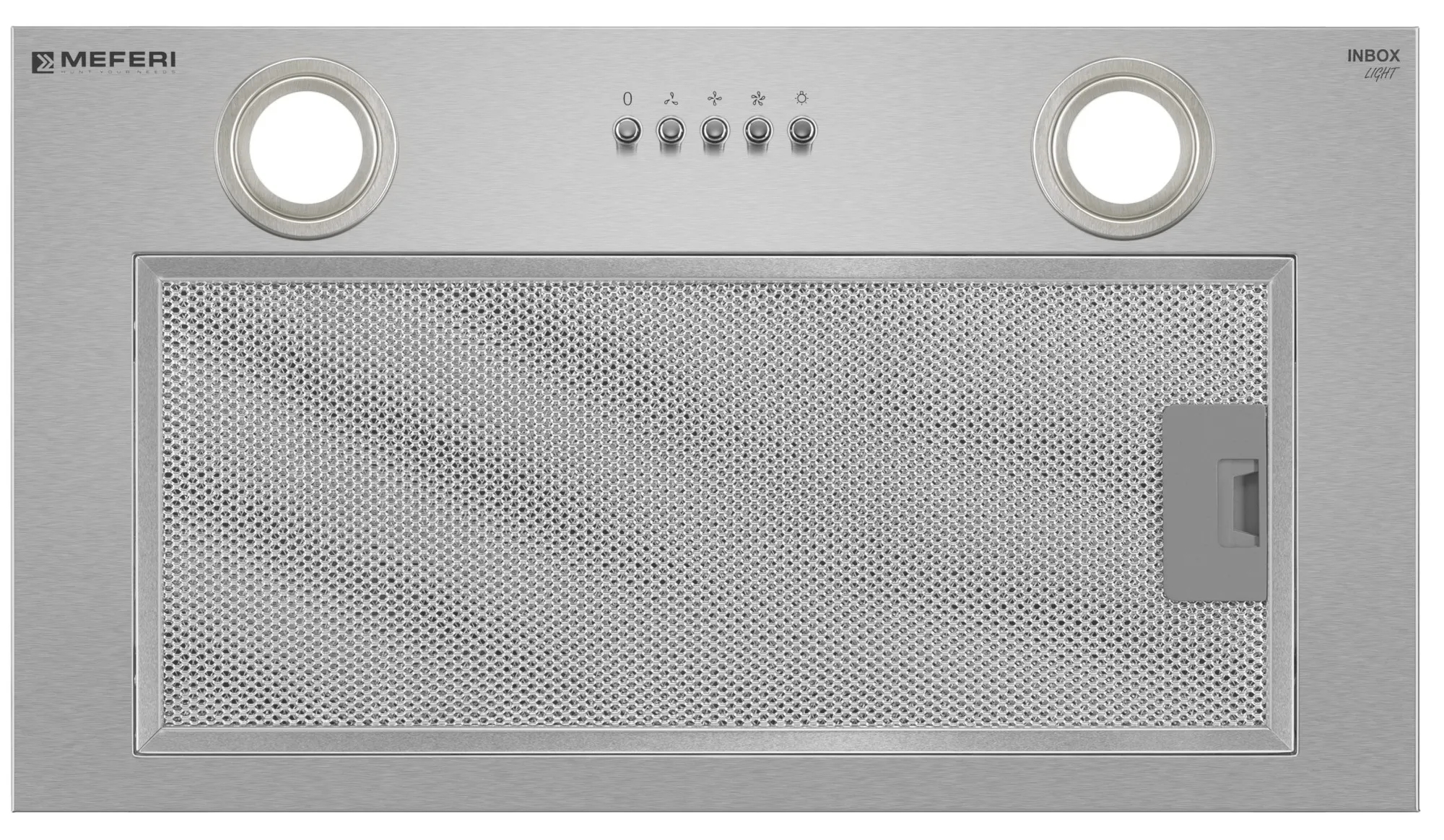 9168691 Вытяжка полновстраиваемая Meferi INBOX52IX LIGHT серый STDN-0033340 - Вид №4