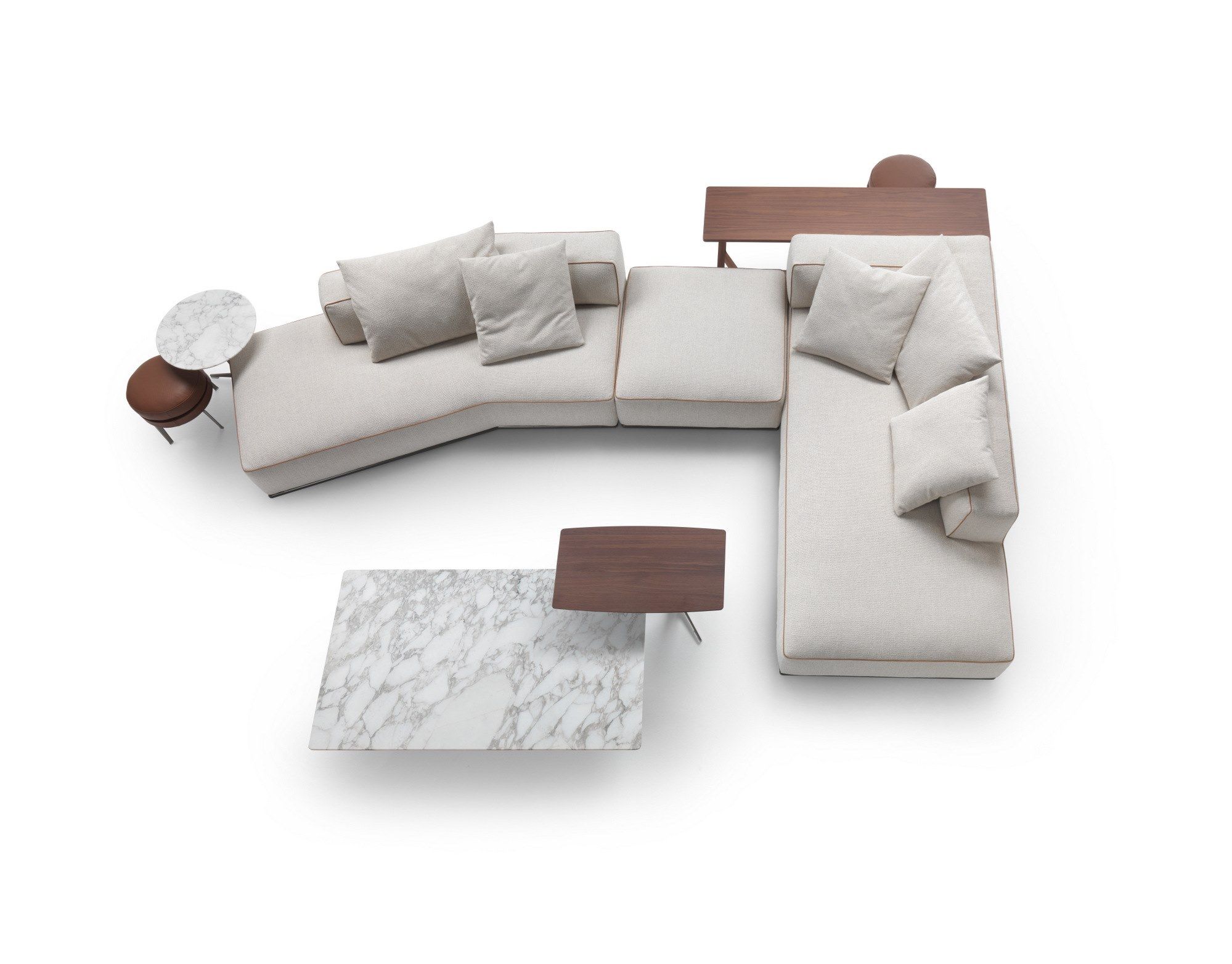 Тканевый диван с журнальной стойкой Flexform Perry ARCH-00141261 - Вид №12