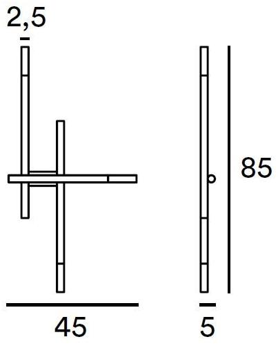 Gibas Современный стальной настенный светильник с прямым светом Zen 105/43 - Вид №2