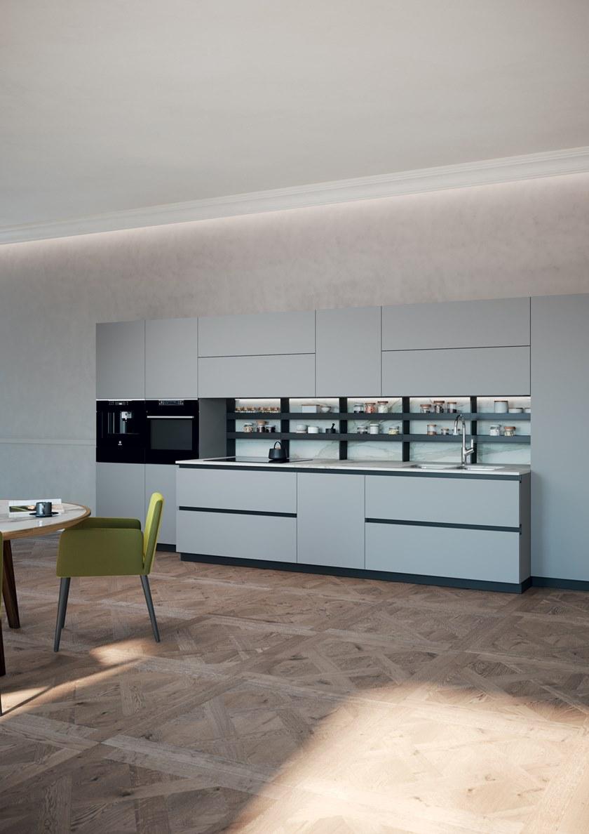 Febal Casa Линейная кухня без ручек sun-id-1504881 - Вид №2