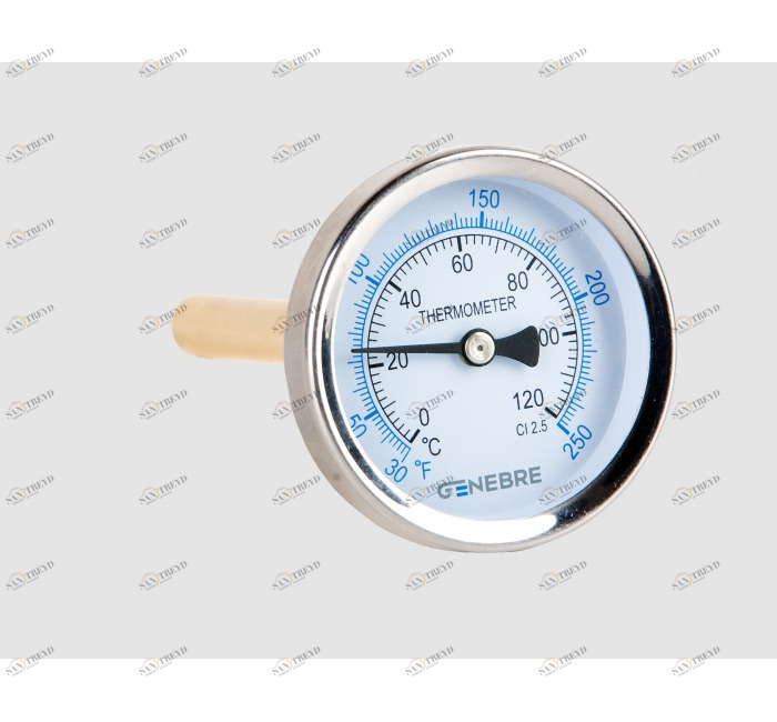 GENEBRE 8032 206 Термометр биметаллический 63мм (задний вход) 
