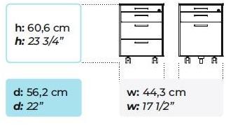 Bralco Офисный комод из дерева с колесами и замком Executive sun-id-1441345 - Вид №1