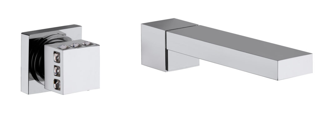 3P538 / 22 Встраиваемый смеситель для раковины 220 мм. носик и прогрессивный картридж. Bongio Pure Glam 3P538/22