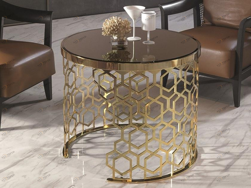 Longhi Круглый журнальный столик из зеркального стекла Loveluxe 2013 – nobles collection Y 711