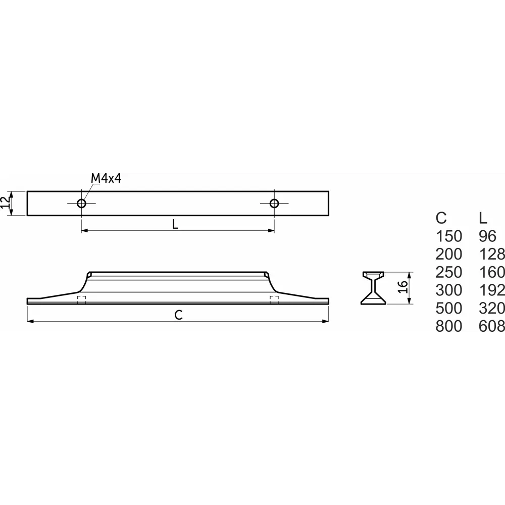 Мебельная ручка-скоба Stells-128 128 мм золото 87684405 STLM-2106355 AKS  - Вид №5