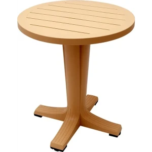 Стол садовый «Прованс» Ø80 см, пластик, цвет бежевый