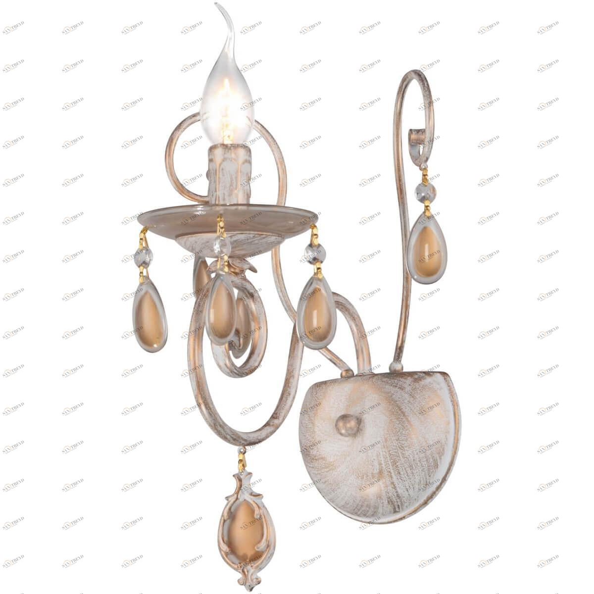 Бра настенное белое Rivoli Oro 2011-401 RIVOLI СВЕЧА 00-3930005 Белый 