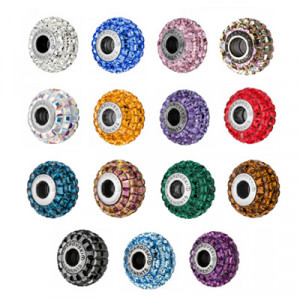 180201 Бусина стеклянная цветн. 15 мм 2 шт в тубе кристалл Сваровски