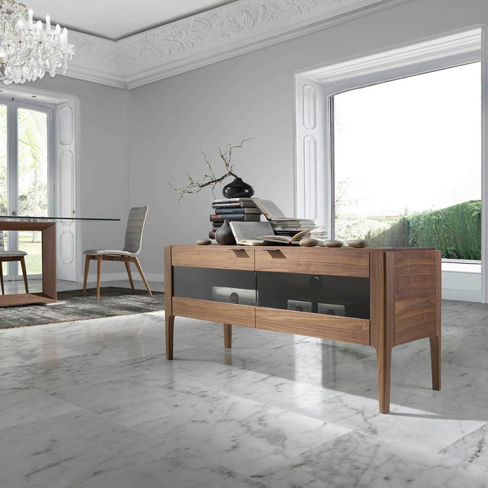 Тумба под телевизор коричневая Confort от Angel Cerda орех ANGEL CERDA  148690 Коричневый  - Вид №1