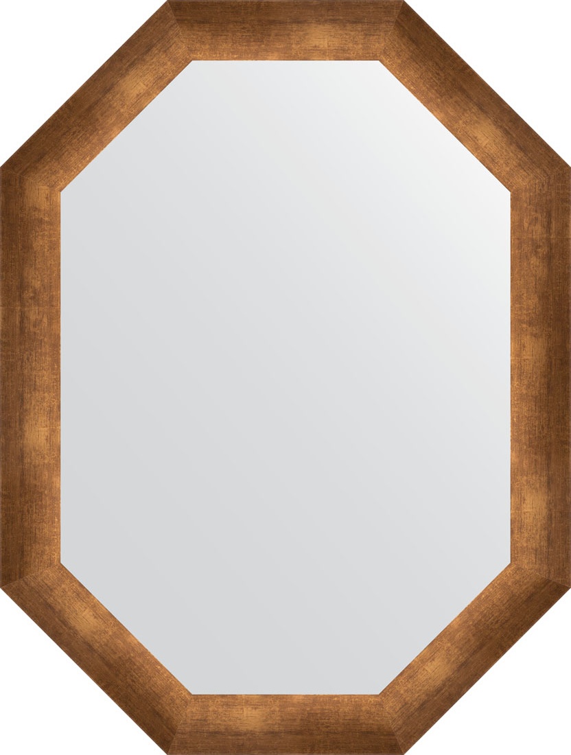BY 7079 Зеркало в багетной раме - состаренная бронза 66 mm EVOFORM Octagon