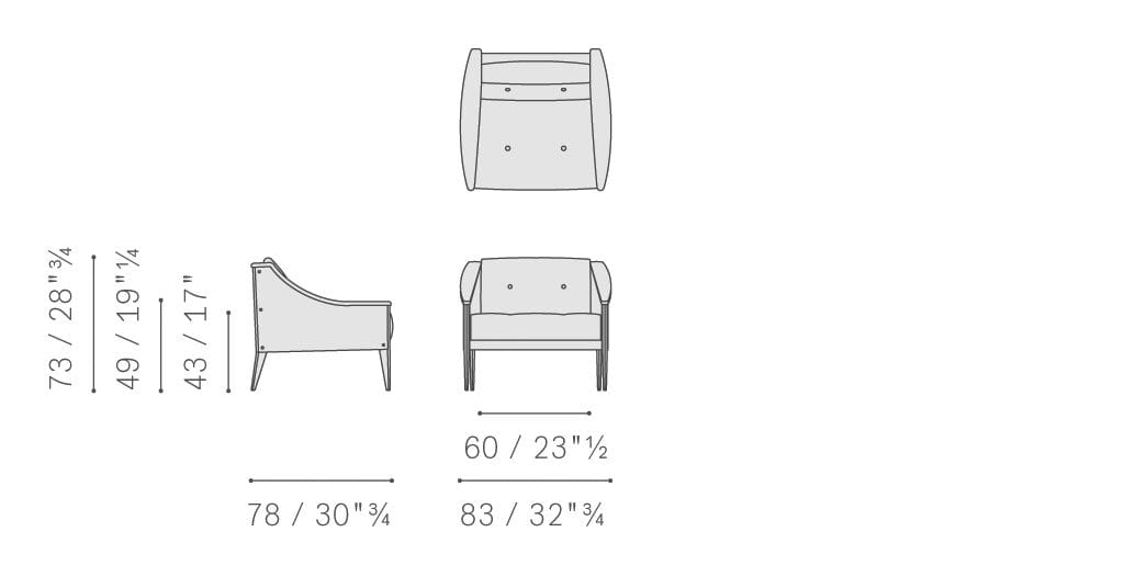 Кожаное кресло Poltrona Frau коллекция - диваны и кресла ARCH-00067950 - Вид №12