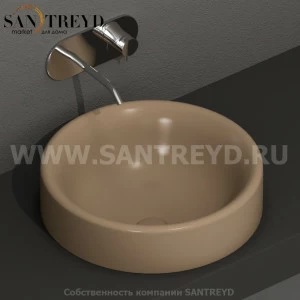 355781 Накладная раковина на столешницу  круглая Kerasan Nolita