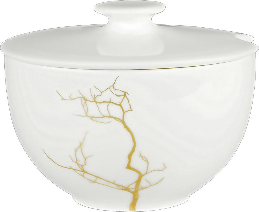 71206 Dibbern Сахарница Dibbern "Золотой лес" 250мл Фарфор костяной 