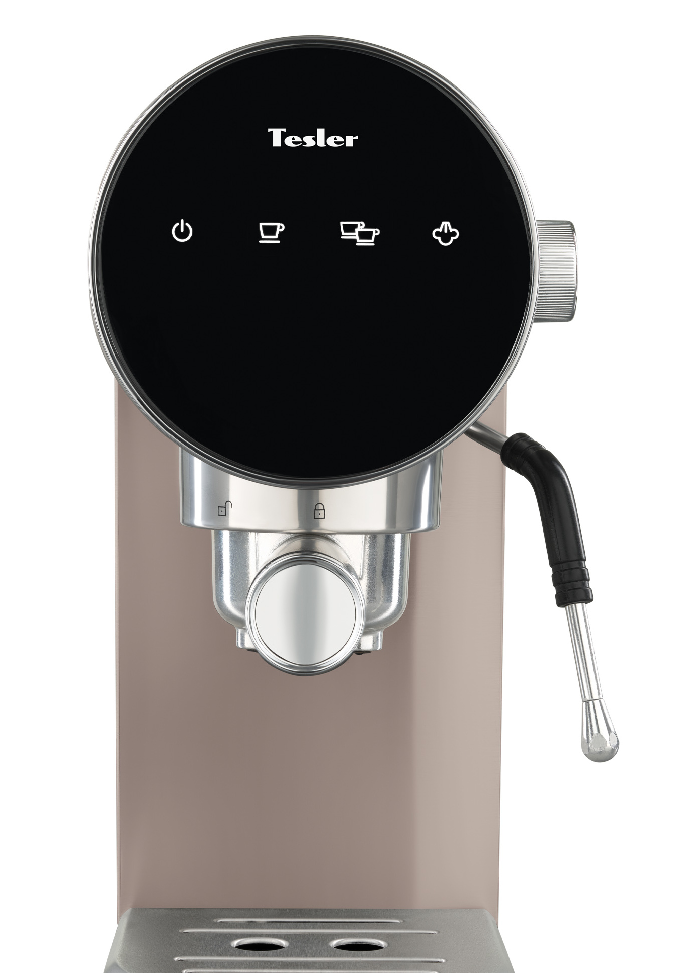 9130746 Кофеварка рожковая Tesler ECM-260 SAND GREY коричневый STDN-0118511 - Вид №4