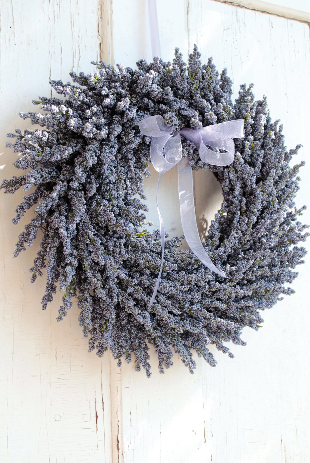 2958 220 a3 Шелковый венок из лаванды, Ø 40 см, светло-фиолетовый H-andreas  - Вид №4