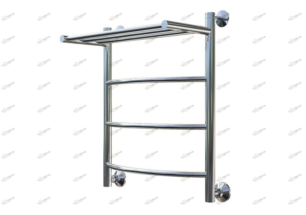 Полотенцесушитель водяной Aquanet Romeo 600x400, с верхней полкой 00234565