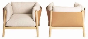 DE PADOVA Кресло из ткани с подлокотниками Yak