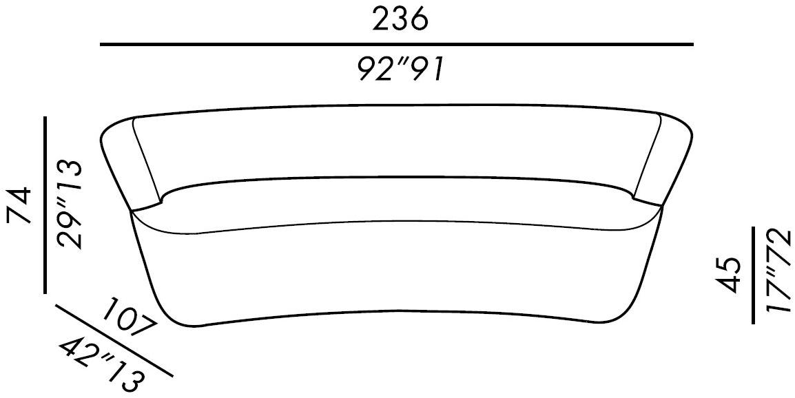 Meridiani 3-х местный тканевый диван sun-id-1348153 - Вид №4