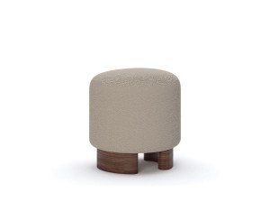 Круглый пуф из ткани