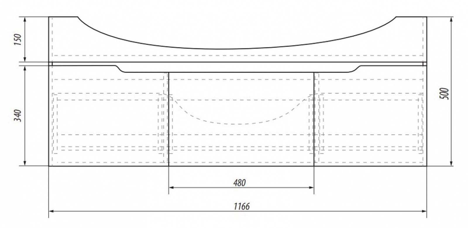 99.0109 Тумба под раковину Dreja Laguna - Вид №1