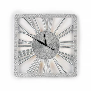 Часы настенные квадратные серебро TWINKLE NEW IN SHAPE TWINKLE 00-3860057 Серебро