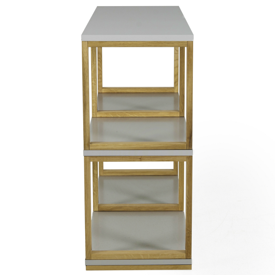 Стеллаж Tenzo Art, 80х120х36 см, дуб, серый 2322012 - Вид №2