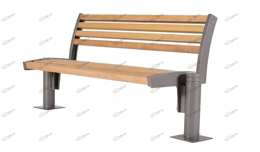 Euroform W Деревянная скамейка со спинкой Fritz 1200 