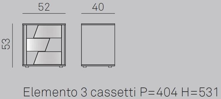 Gruppo Tomasella Лаковая прикроватная тумба с ящиками Kross sun-id-1438547 - Вид №7