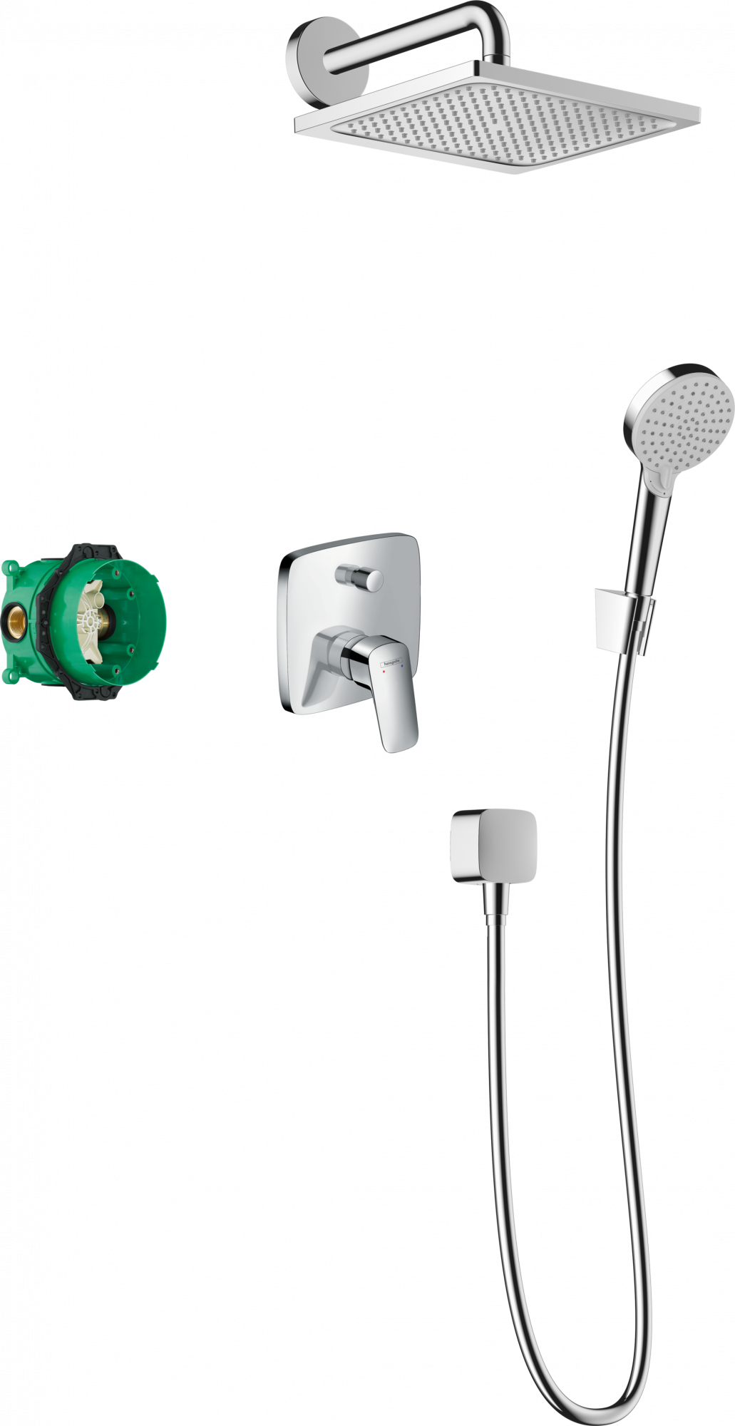 27957000 Crometta E Душевая система 240 1jet с однорычажным смесителем Hansgrohe 