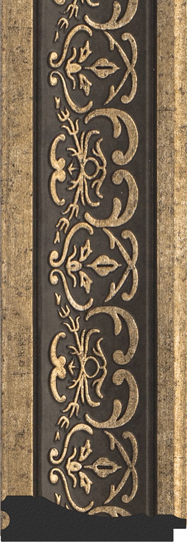 BY 3397 Зеркало с фацетом в багетной раме - вензель серебряный 101 mm EVOFORM Exclusive - Вид №3