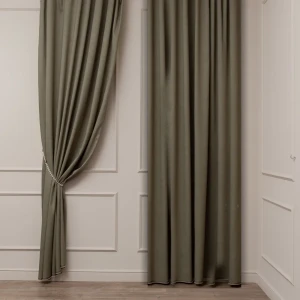 ЛТ ткань 1 п/м лен однотонный genevra оливковый 300 см