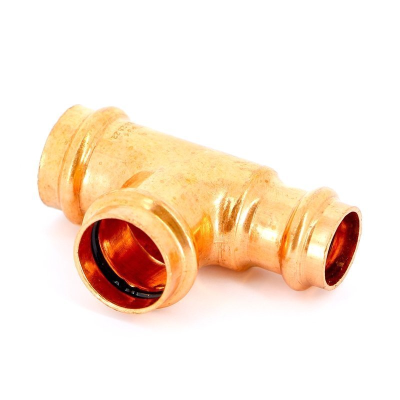 Тройник пресс 28x28x22 медный IBP P513002828022 - Вид №2