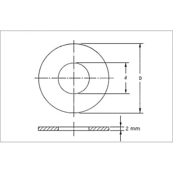 1D80 SANHA FL-D уплотнение для фланцев высок. давл., безасбест. DN 80 - PN10/16 (89x142x2mm) мм  - Вид №1