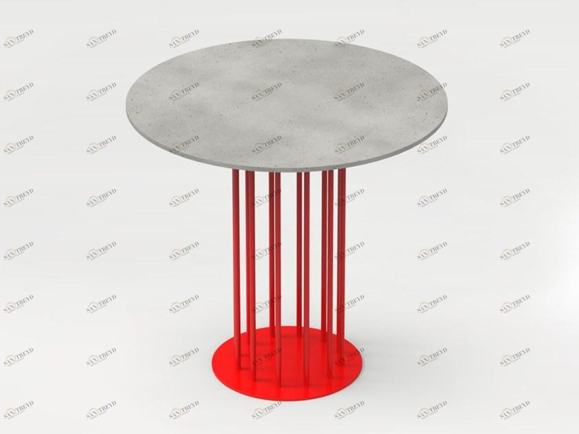 CO33 Высокий бетонный стол со стальным основанием Tabula Blts1
