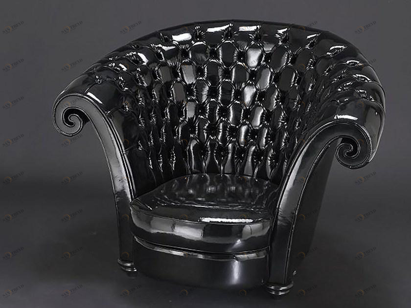 VGnewtrend Стеганое кожаное кресло с подлокотниками Versailles sun-id-1410908