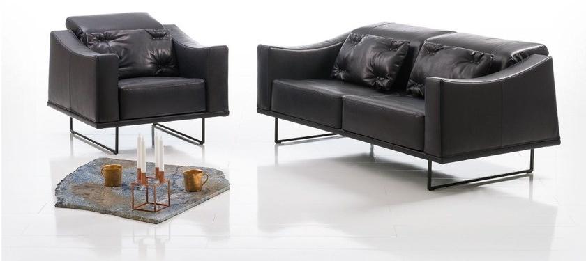 brühl 2-х местный кожаный диван Deep space sun-id-1496149 - Вид №2