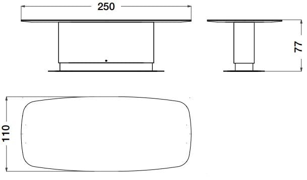 Прямоугольный стол из мрамора и кожи CPRN HOMOOD Starlight ARCH-00058210 - Вид №2