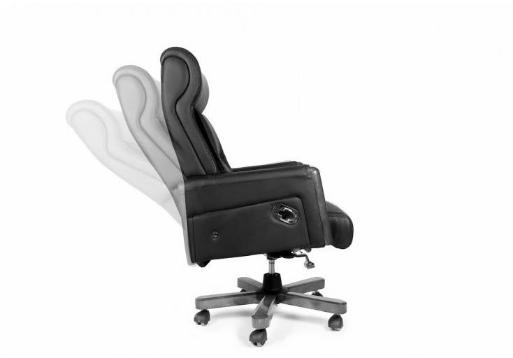 Arrediorg.it® Кожаное кресло для руководителя с регулируемой высотой  A033 black  - Вид №3