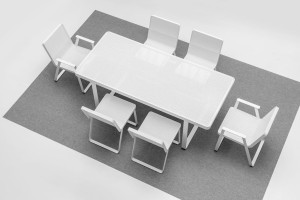 Алюминиевый прямоугольный садовый стол