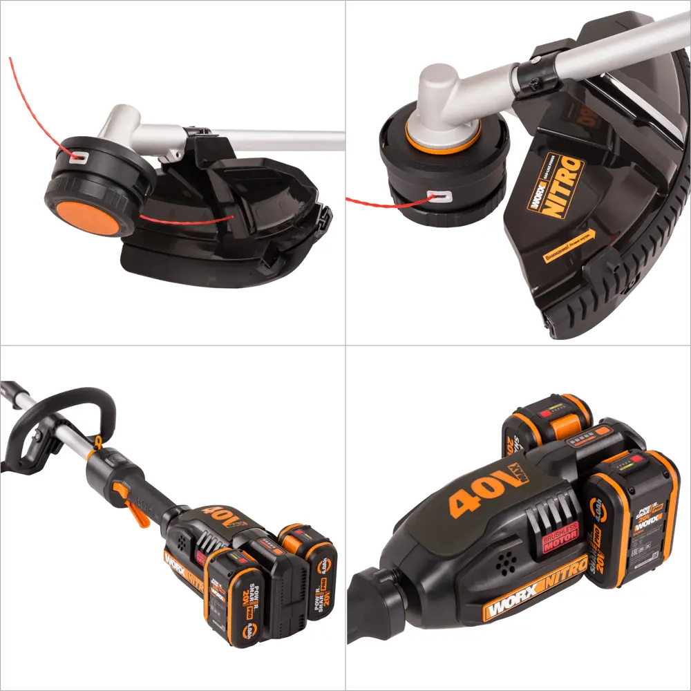 WORX WG186E.1 - аккумуляторный триммер NITRO с бесщеточным двигателем 89107585 STLM-0959922 - Вид №2