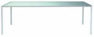 Alias Прямоугольный садовый стол из нержавеющей стали и стекла Green