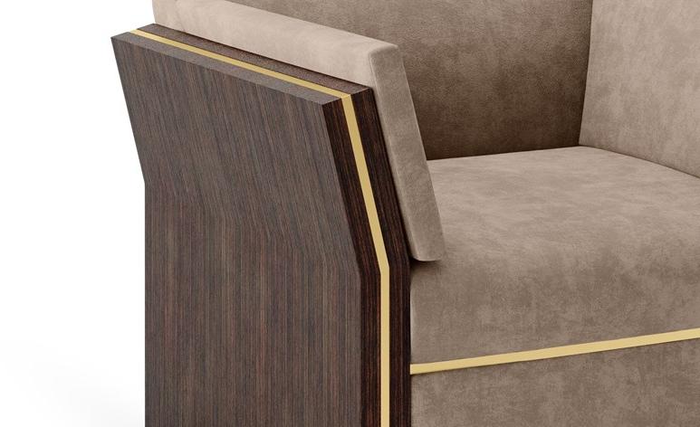 FRATO Бархатное кресло с подлокотниками Udaipur Fup010043aaa  - Вид №2