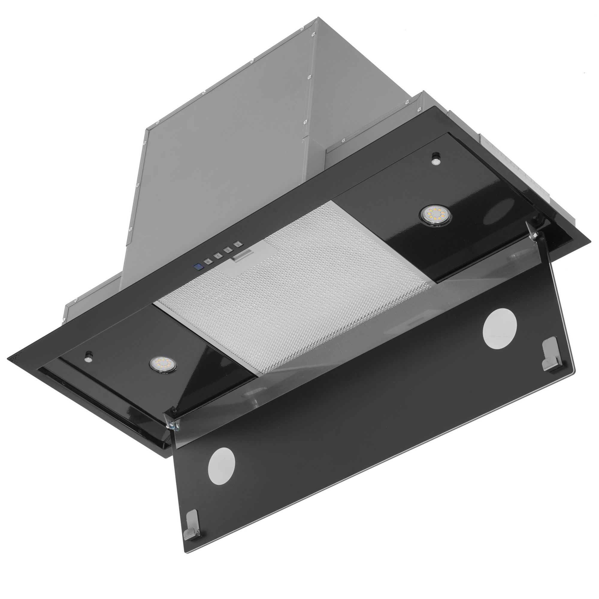 5354593 Вытяжка полновстраиваемая Akpo WK-6 Neva glass серебристый/черный STDN-0119562 - Вид №2