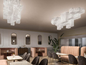 Потолочный светильник с кристаллами