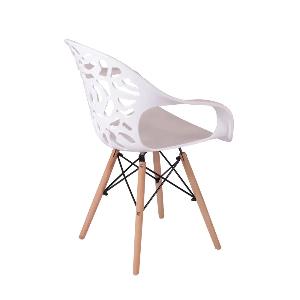 Стул Petalo STP-01-02 60x82x45 см ножки дерево/бежевый сиденье полипропилен цвет белый 88956933 STLM-2184188 Santreyd  - Вид №3