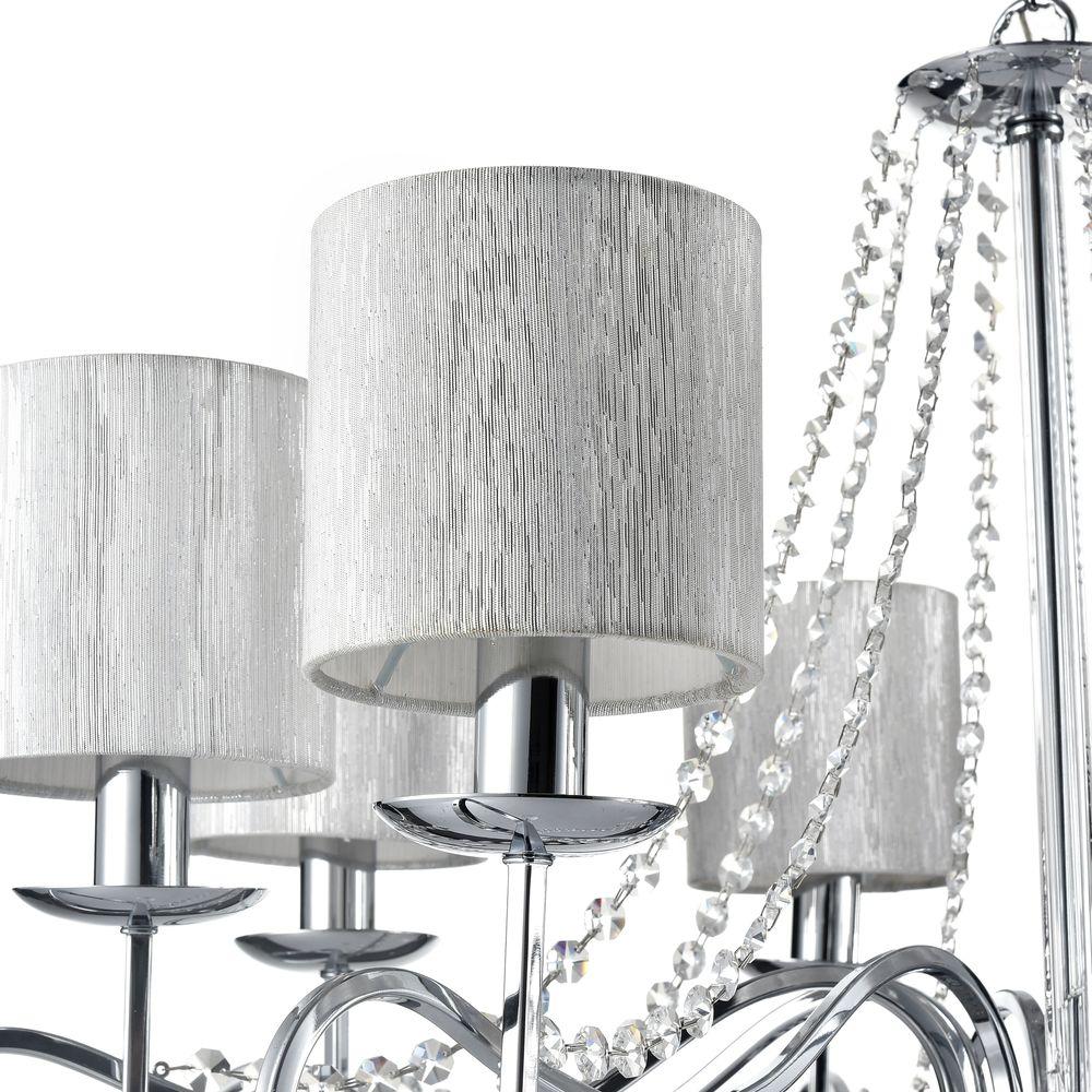 Подвесная люстра Freya Morel FR2907-PL-08-CH FREYA ДИЗАЙНЕРСКИЕ, MOREL 186737 Серебро  - Вид №1